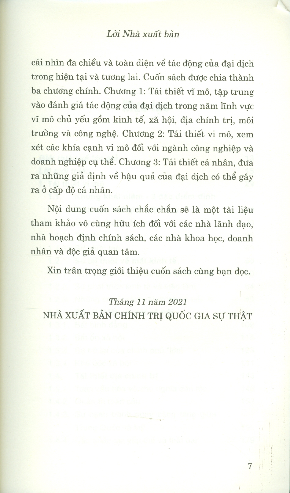 Covid-19: Cuộc Đại Tái Thiết