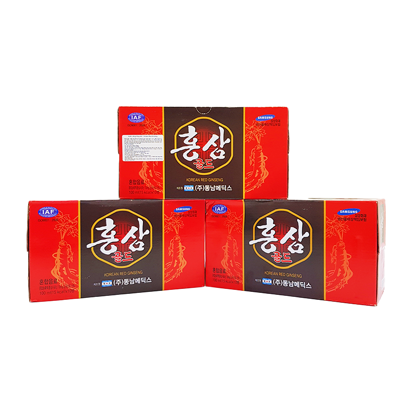 Nước hồng sâm Korea Red Ginseng đóng chai (xách 12 chai và Hộp 10 chai)