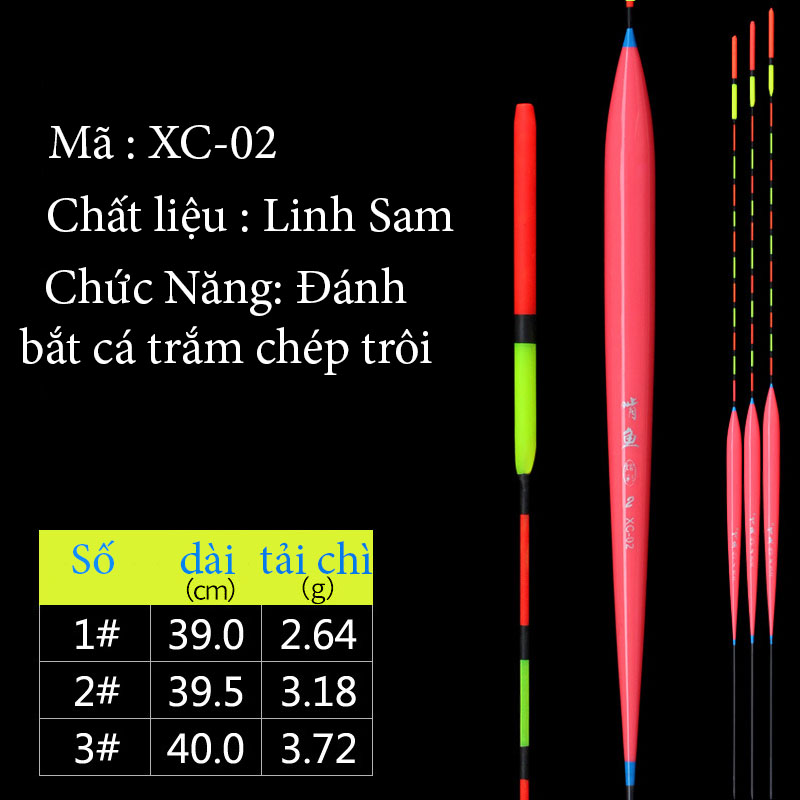 Phao câu cá nano,nhiều màu sắc và kích cỡ, có đủ thông số mã XC