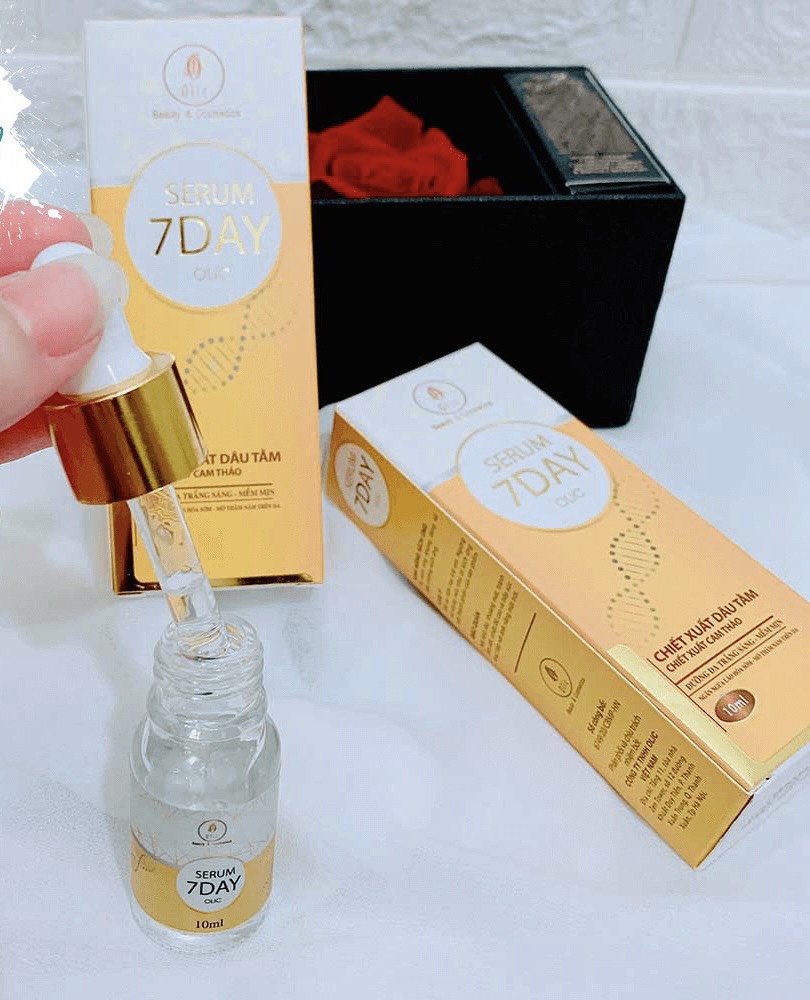 (Sỉ 4) Serum7 Day OlicVàng 10ml SerumHuyếtThanhTruyềnTrắng Xoá Nhắn, TrẻHoá Da