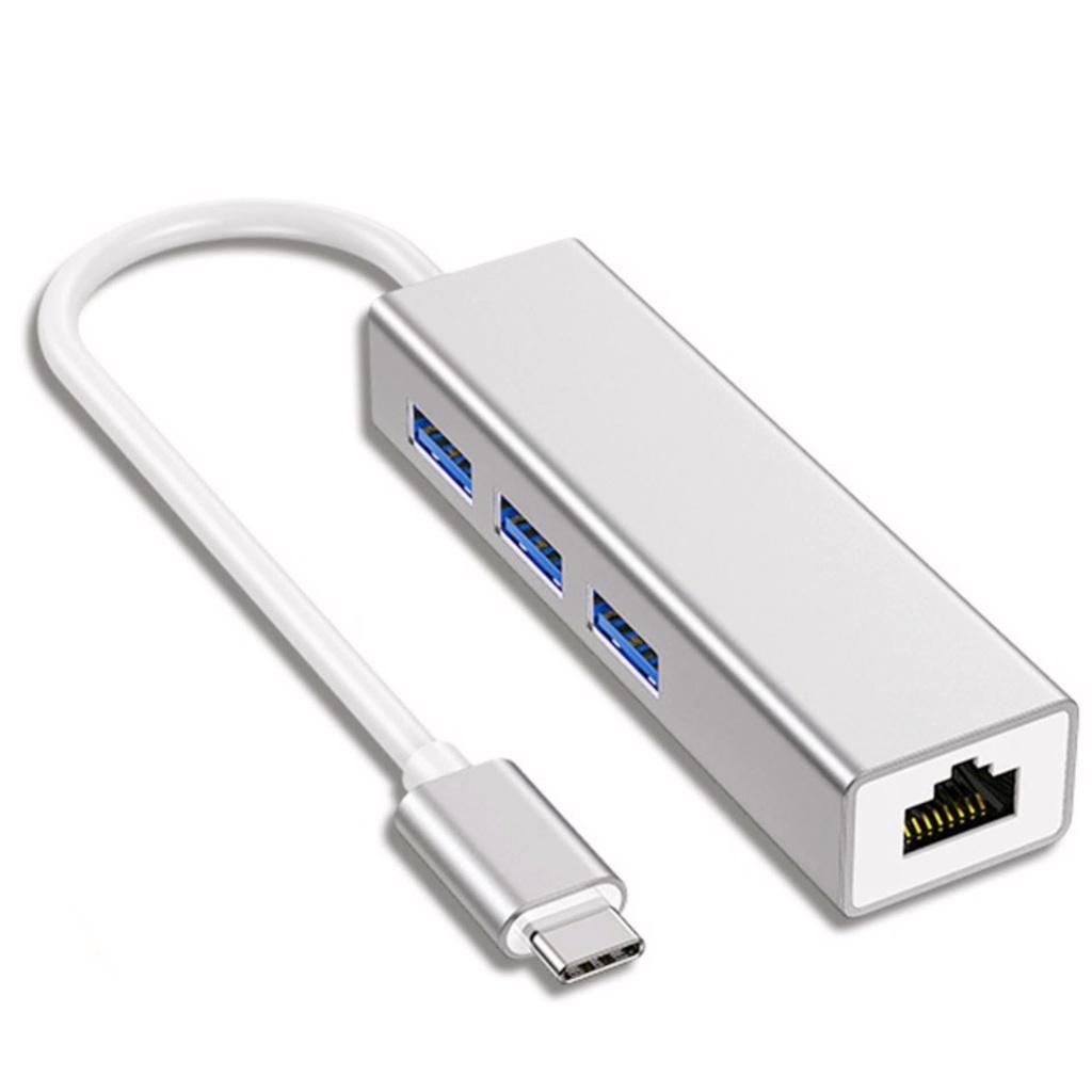 USB3.1 TYPE-C to rj45 + 3 port USB 3.0 dùng cho macbook &amp;amp; laptop