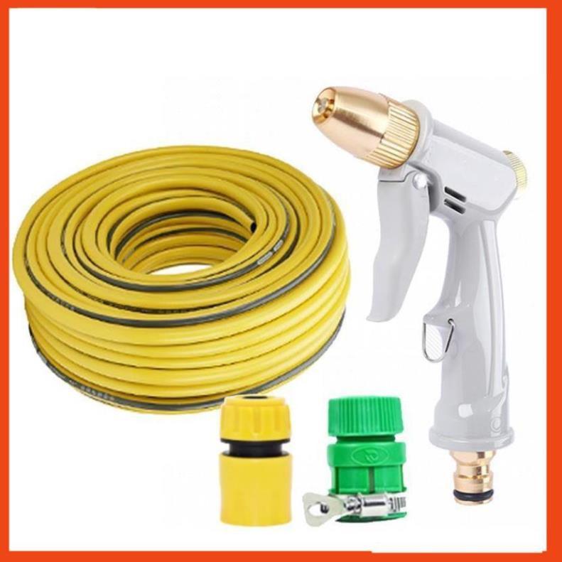 Bộ dây vòi xịt nước rửa xe, tưới cây tăng áp 3 lần, loại 7-10m  206846