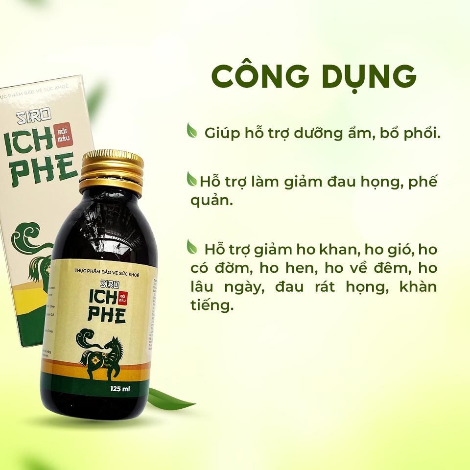 Siro hỗ trợ bổ phế, tiêu đờm, giảm ho chai 125ml