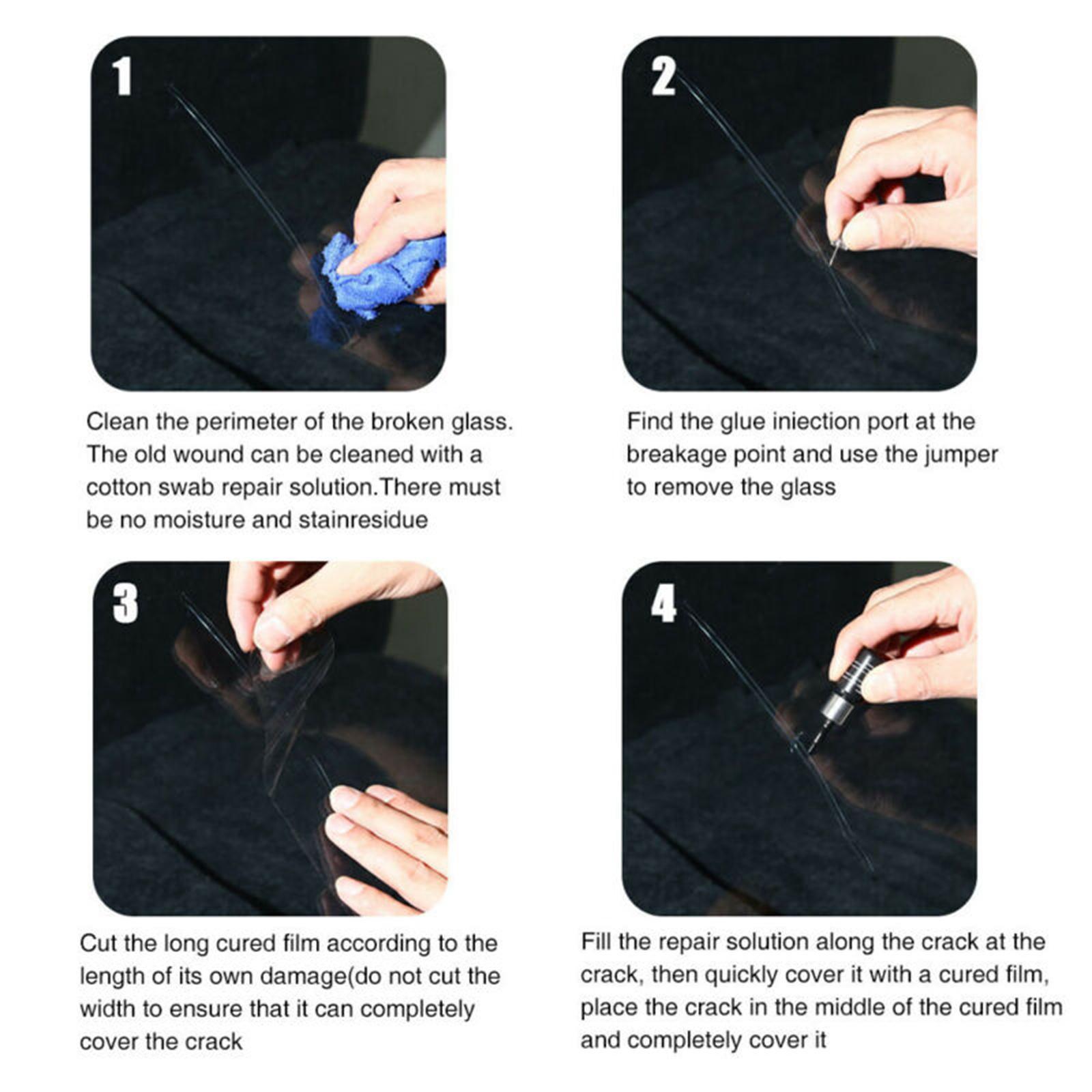 3x5 Pieces Glass repair Fluid Windshield Crack Repair Set Windscreen Tool