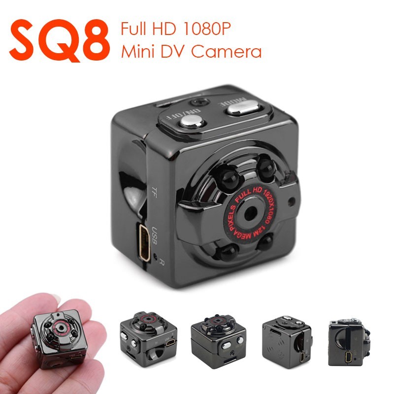 Camera mini SQ8 cao cấp FULLHD 1920 x 1080 sắc nét hồng ngoại tầm nhìn ban đêm tốt