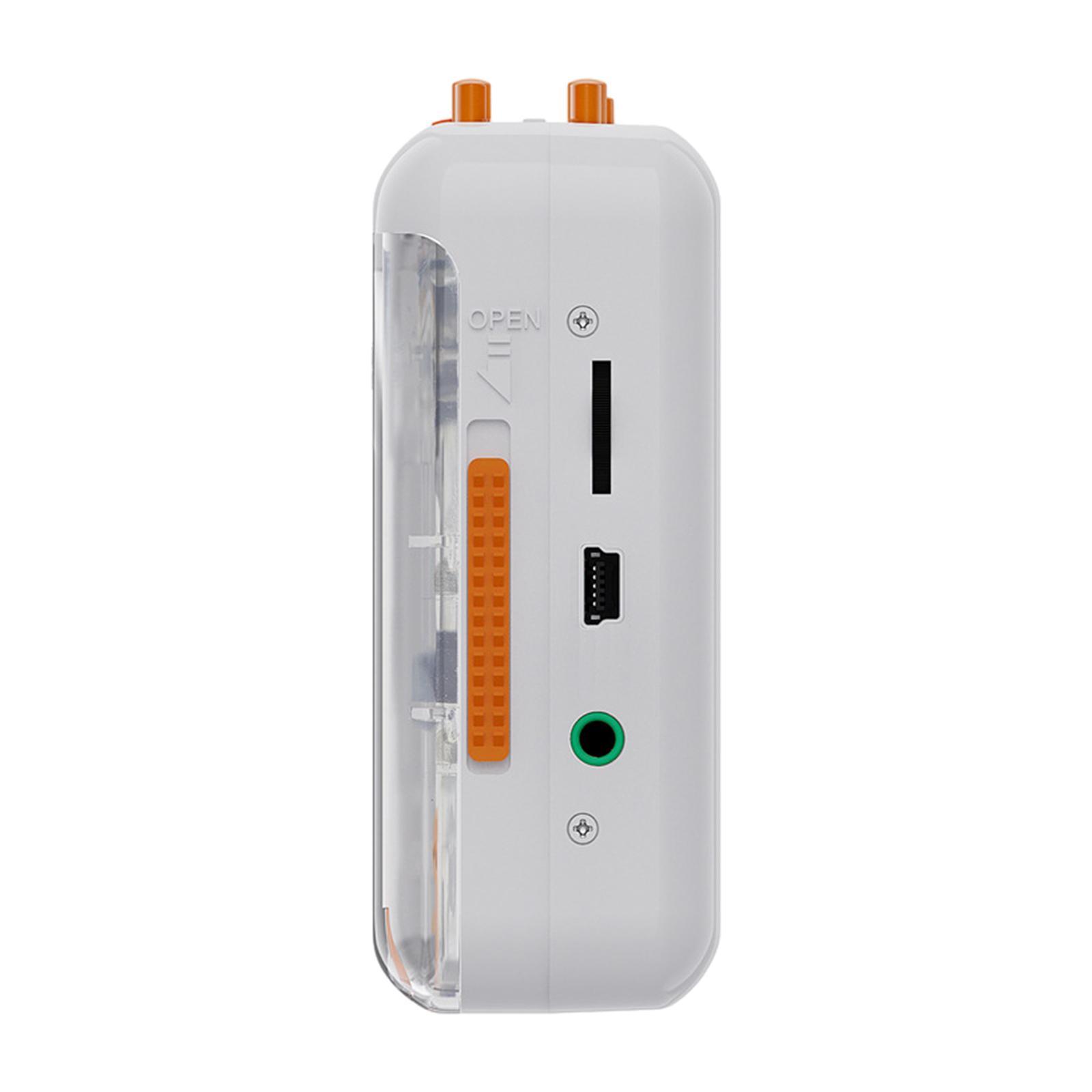 USB Cassette Tape to MP3 Converter, Cassette Player, Portable with USB Cable Convert Walkman for Laptop Vacation, Personal Computers for
