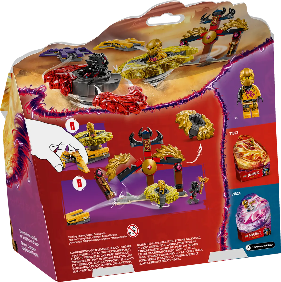 Đồ Chơi Lắp Ráp Con Quay Arin Và Phe Ác - Dragon Spinjitzu Battle Pack - Lego Ninjago 71826 (186 Mảnh Ghép)