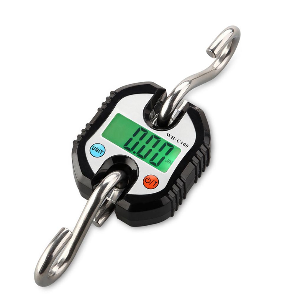 Digital Hanging Scale 150kg/ 330lb Portable Crane Scale LCD Backlight Steel Hook Scales for Farm Fishing Hunting Food Market Outdoor Work
