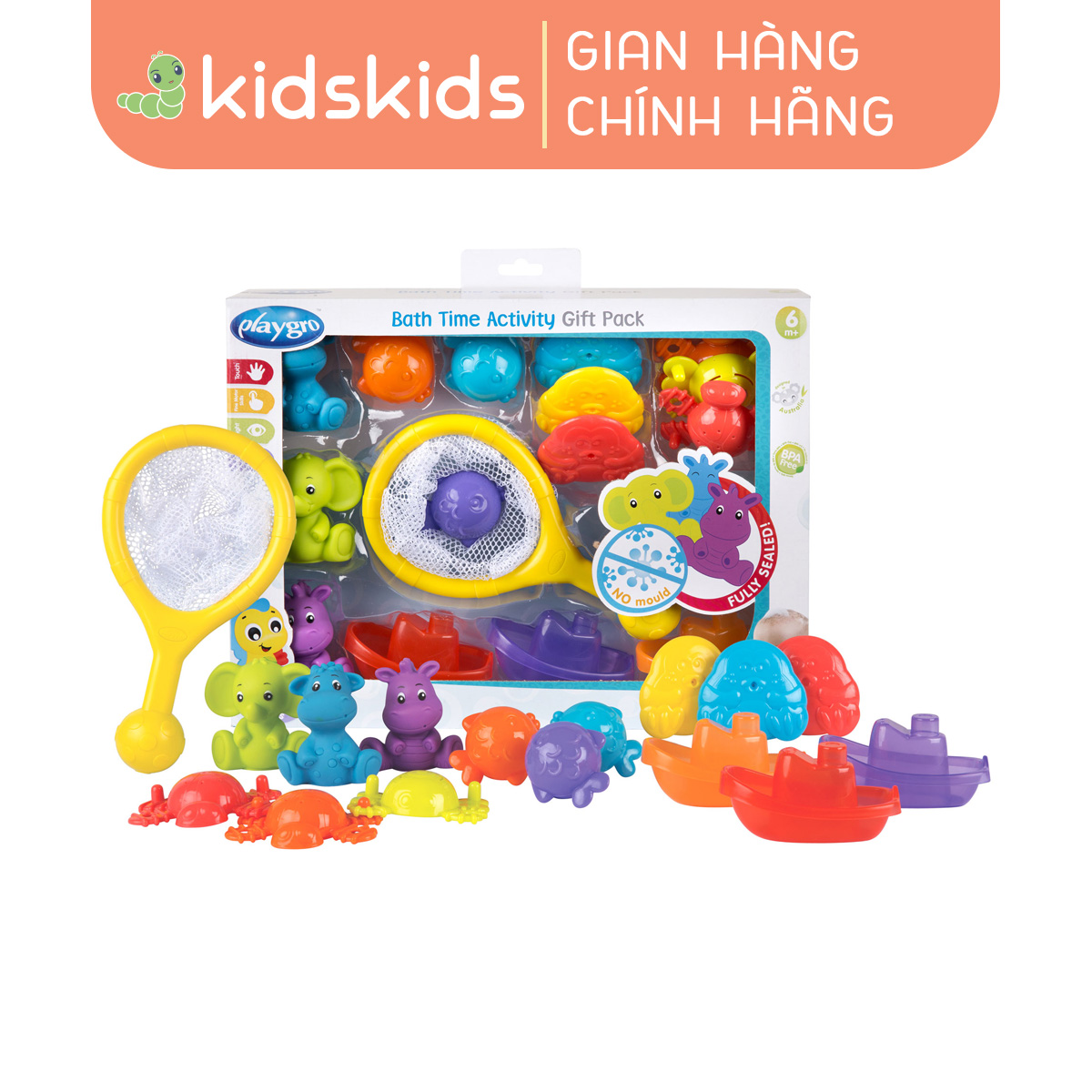 Bộ Quà Tặng Đồ Chơi Tắm Playgro, Cho Bé Từ 6 Tháng