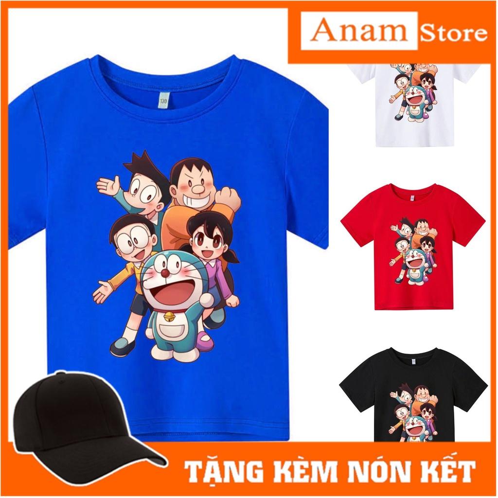 Áo thun cho bé, Áo thun trẻ em DOREMON 3, 4 màu, có size người lớn, Anam Store