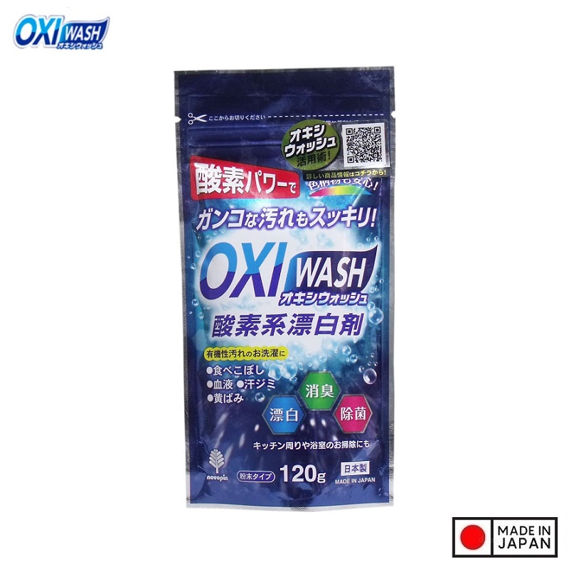 BỘT TẨY TRẮNG ĐA NĂNG OXI WASH (TÚI 120G &amp; HỘP 680G) - NỘI ĐỊA NHẬT BẢN