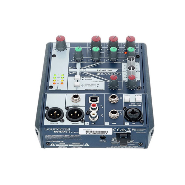 SoundCraft NOTEPAD5 – Mixer livestream chuyên nghiệp - Hàng chính hãng