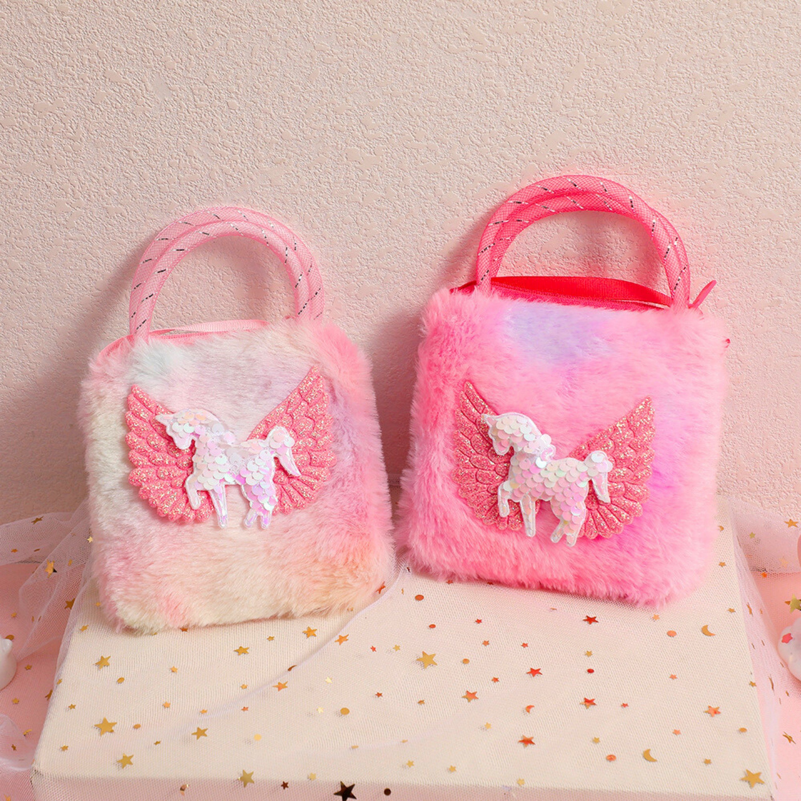 Túi đeo chéo cho bé phong cách Hàn Quốc Baby-S, Túi xách cho bé gái hình chú kỳ lân phối màu xinh yêu - STX042