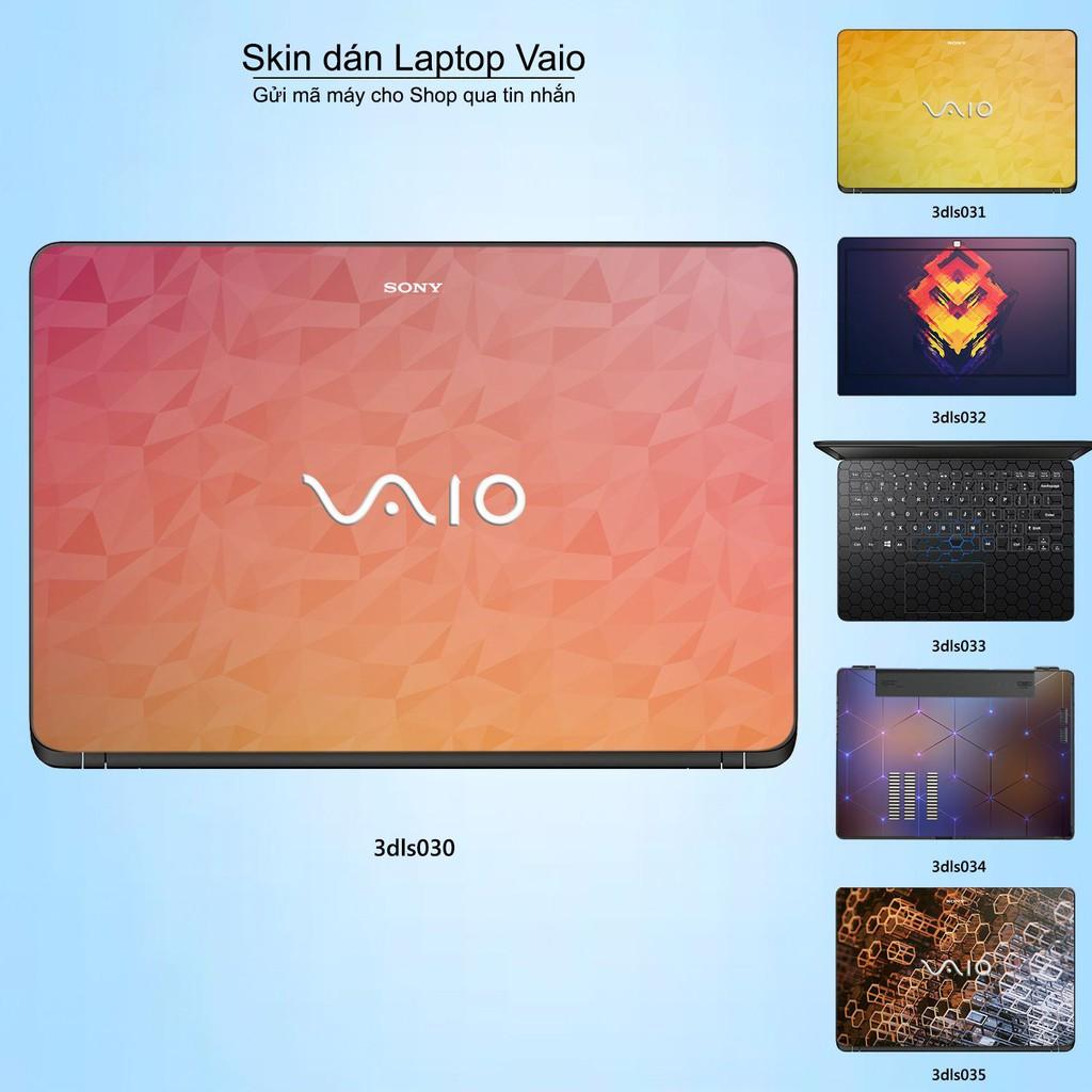 Skin dán Laptop Sony Vaio in hình 3D Color (inbox mã máy cho Shop)