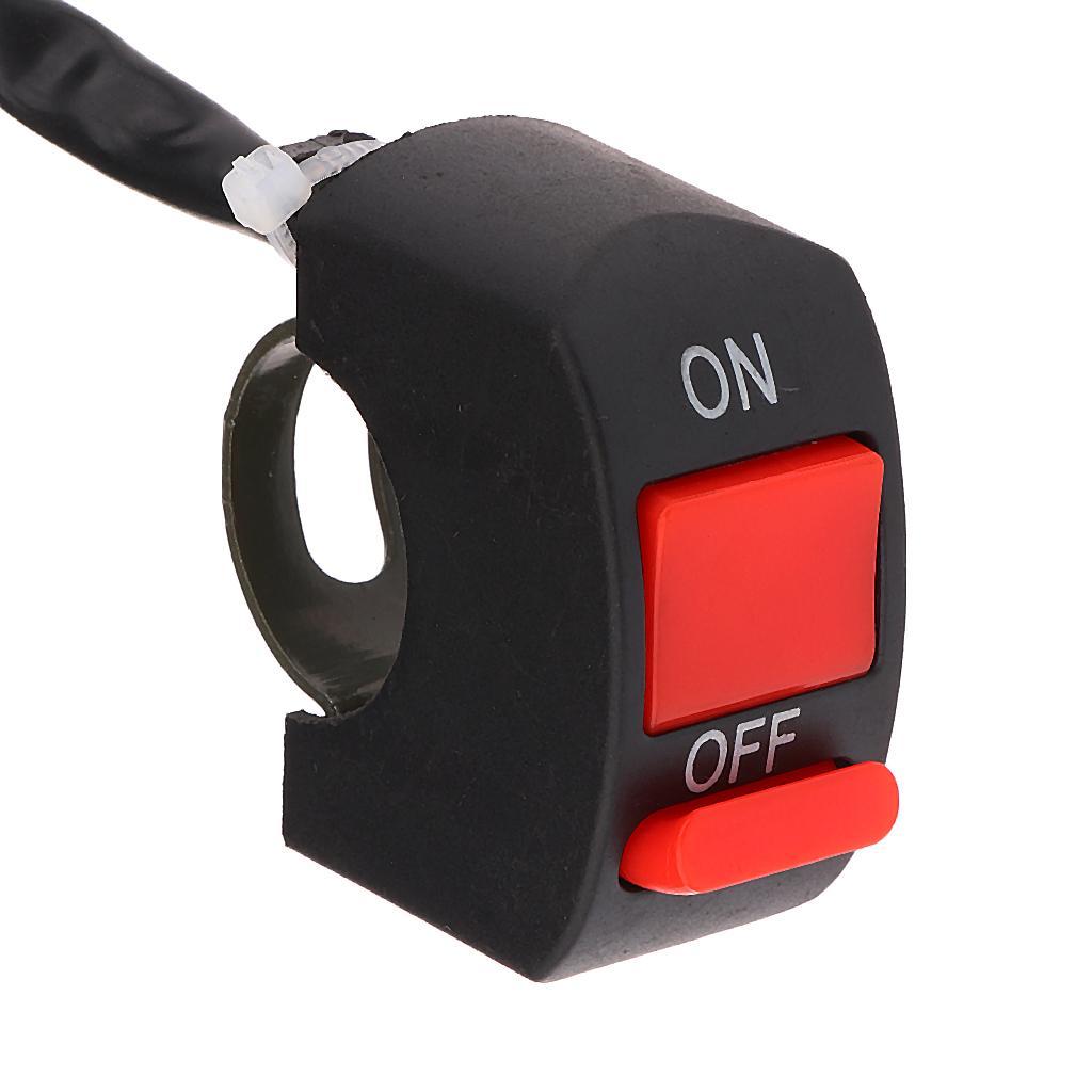 2X Motorcycle Handlebar Headlight On Off Kill Switch
