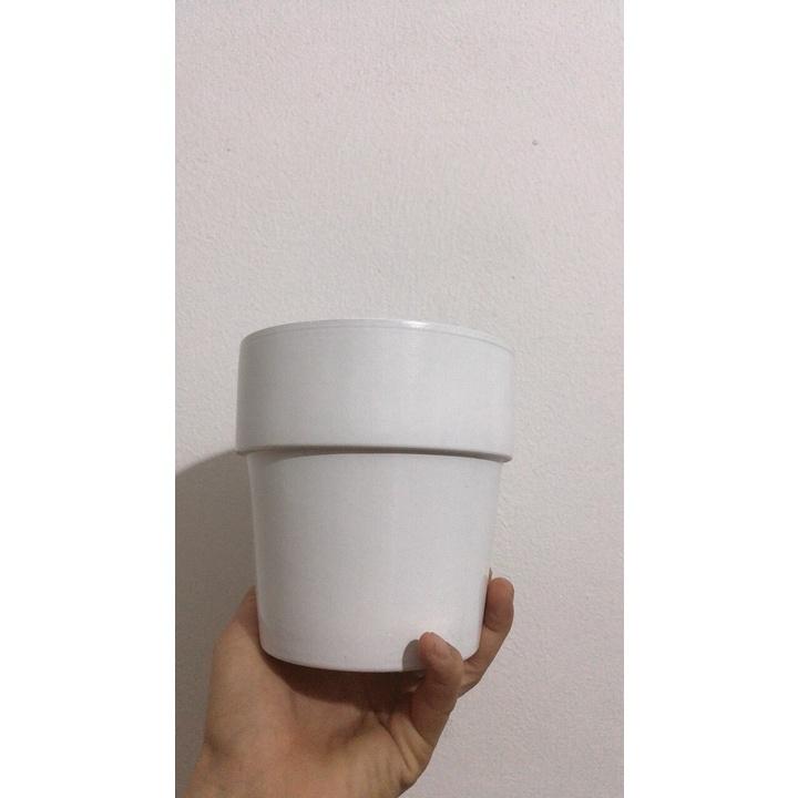 Chậu Sứ Trồng Cây Cao 13cm đường kính 12.5cm