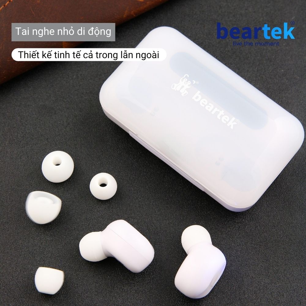 Tai nghe không dây bluetooth BEARTEK B22 True Wireless cao cấp – Màn hình LED hiển thị % pin – Thiết kế trẻ trung hiện đại - Âm thanh sống động -  Hàng chính hãng