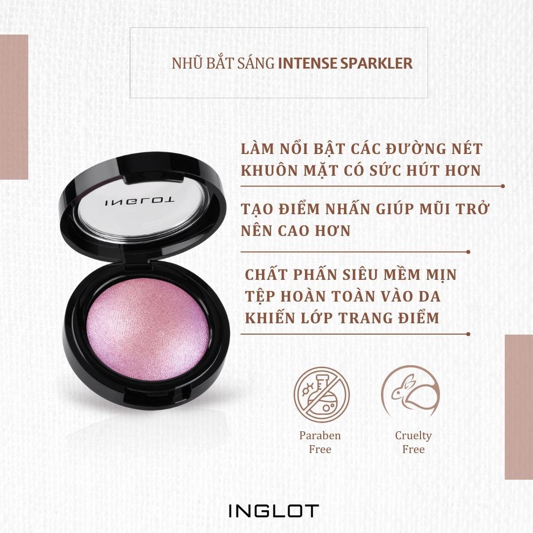 Nhũ bắt sáng dành cho mặt, body Intense Sparkler Highlighter (3.4g) INGLOT