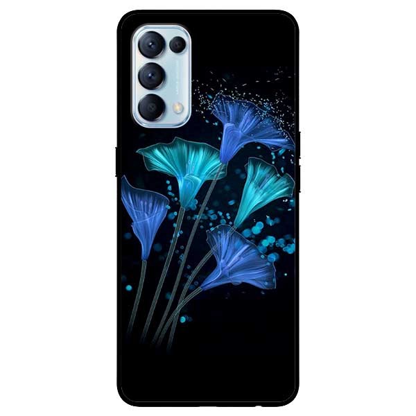 Ốp lưng dành cho Oppo Reno 5 mẫu Hoa Đêm Xanh