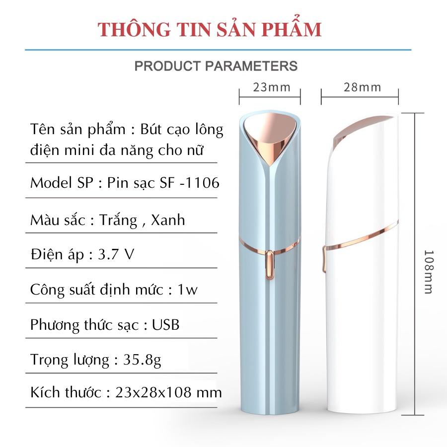 Bút cạo lông phụ nữ cao cấp Boorui02 - Máy triệt toàn thân,thẩm mỹ,an toàn cho phái đẹp sạc USB - Hàng loại 1