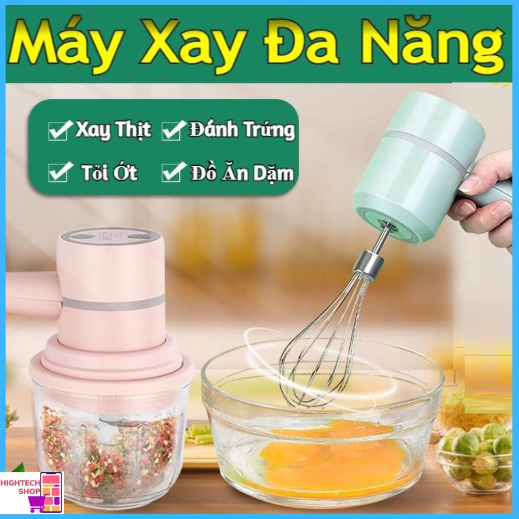 MÁY XAY TỎI , THỊT, ĐÁNH TRỨNG ĐA NĂNG 3IN1 - ĐẦU SẠC USB TIỆN LỢI