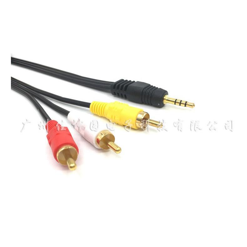 Cáp chuyển từ cổng âm thanh jack 3.5mm sang AV 3 RCA hoa sen