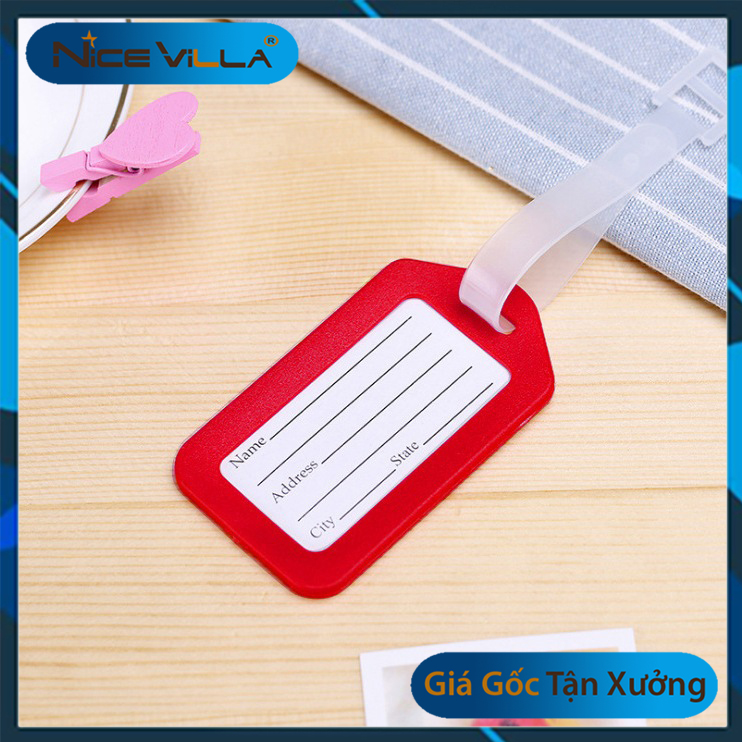 Thẻ Treo Vali Hành Lý Du Lich Bằng Nhựa Có Dây Đeo
