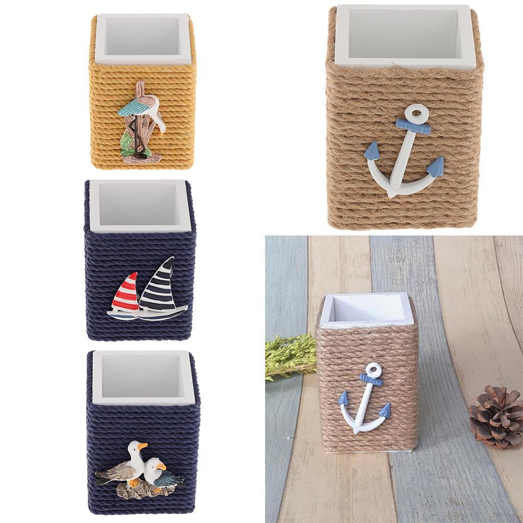 Exquisite pencil holder Mediterranean style desktop organizer