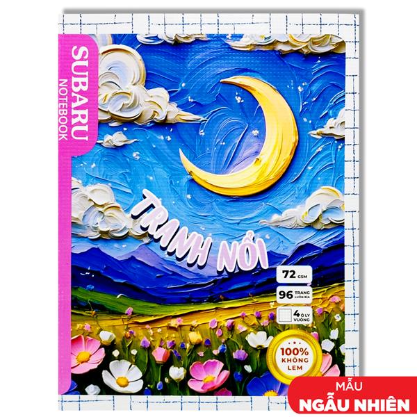 Tập Subaru Tranh Nổi - 4 Ô Ly Vuông - 96 Trang 72gsm - Vĩnh Thịnh A078-V1 (Mẫu Bìa Giao Ngẫu Nhiên)