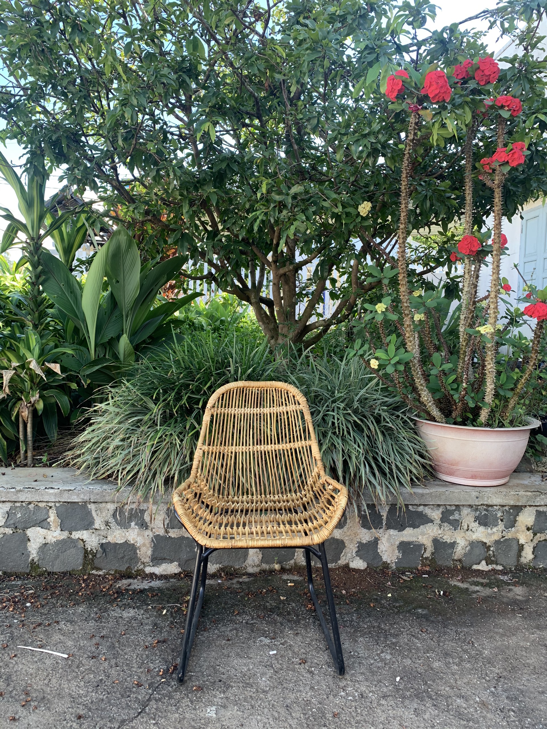 Ghế Mây Chân Sắt Thiết Kế 2021- Rattan Chair With Iron Leg- CH0079
