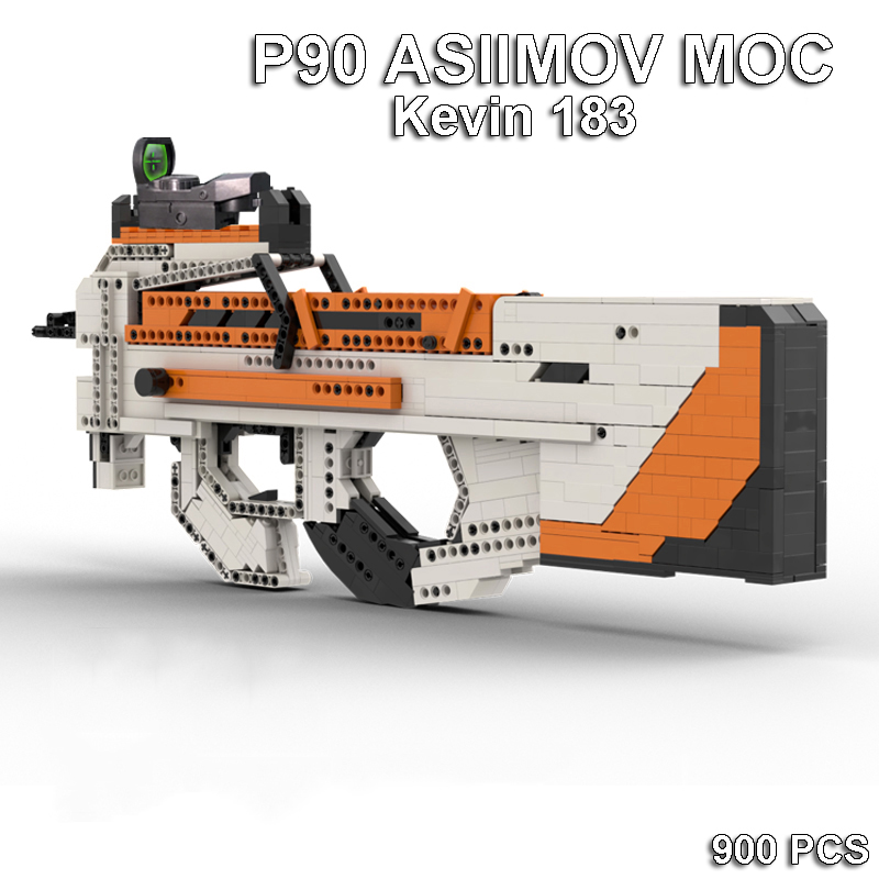 Đồ Chơi Lắp Ráp Xếp Hình Mô Hình FN P90 Asiimov 900+ Mảnh Ghép,Bản Thiết Kế Tiêu Chuẩn Kevin183.Đồ Chơi Thông Minh Cho Bé