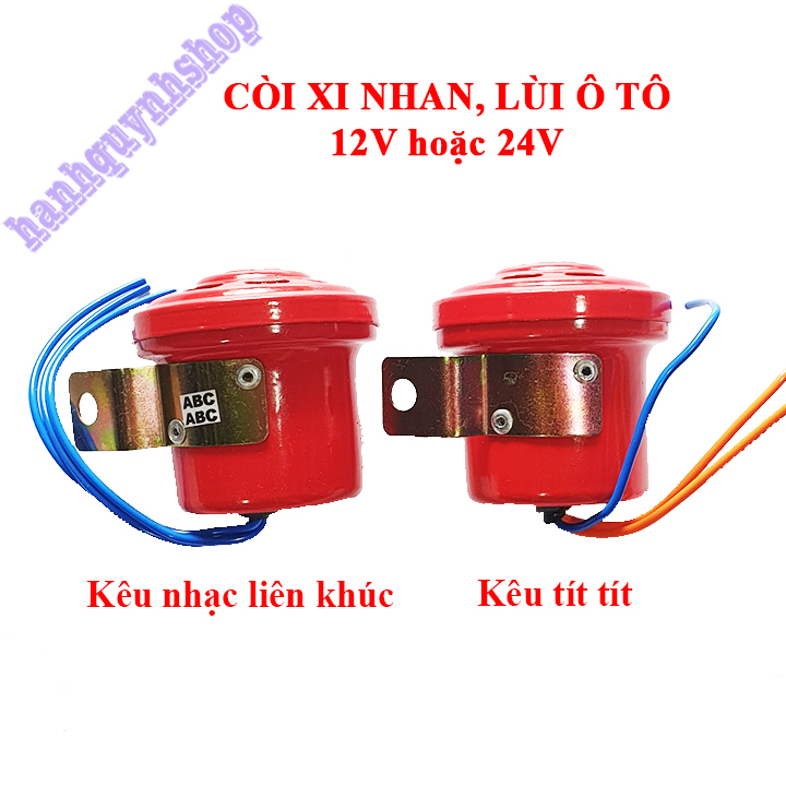 Còi xi nhan, lùi ô tô 12V 24V kêu tít tít, nhạc liên khúc