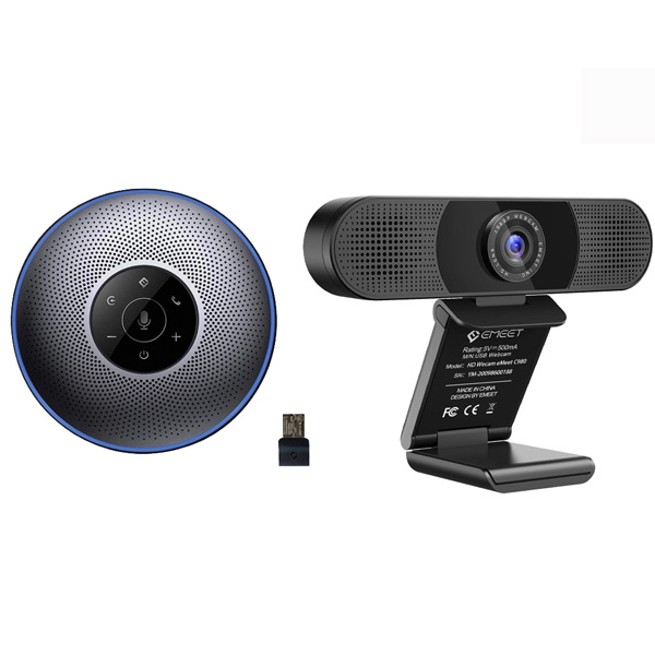 Bộ họp trực tuyến Micro kèm loa eMeet OfficeCore M2 kết hợp Webcam eMeet C980 Pro Full HD 1080P - Hàng chính hãng