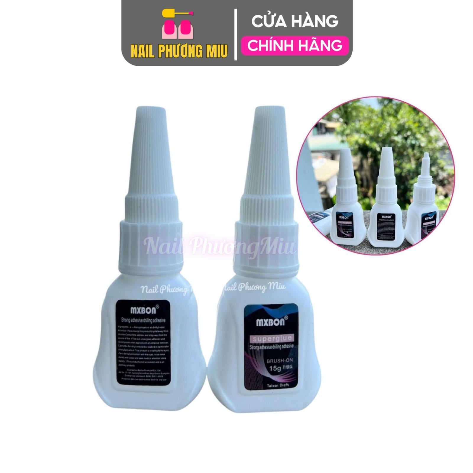 Keo Dán Móng Mxbon Đen 15g Phiên Bản Mới Làm Nail gel đính đá , Siêu Bền Đến 3 Tuần, Bám Dính Cực Mạnh An Toàn, Khô Móng Nhanh keo  dán mỏng giả