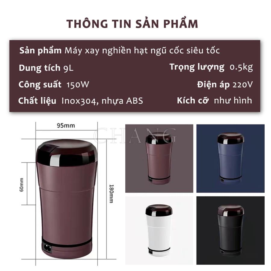 Máy Nghiền Đồ Khô Xay Các Loại Hạt,Ngũ Cốc CaFe Gạo Nếp Siêu Tốc - Máy Xay Hạt Siêu Tốc