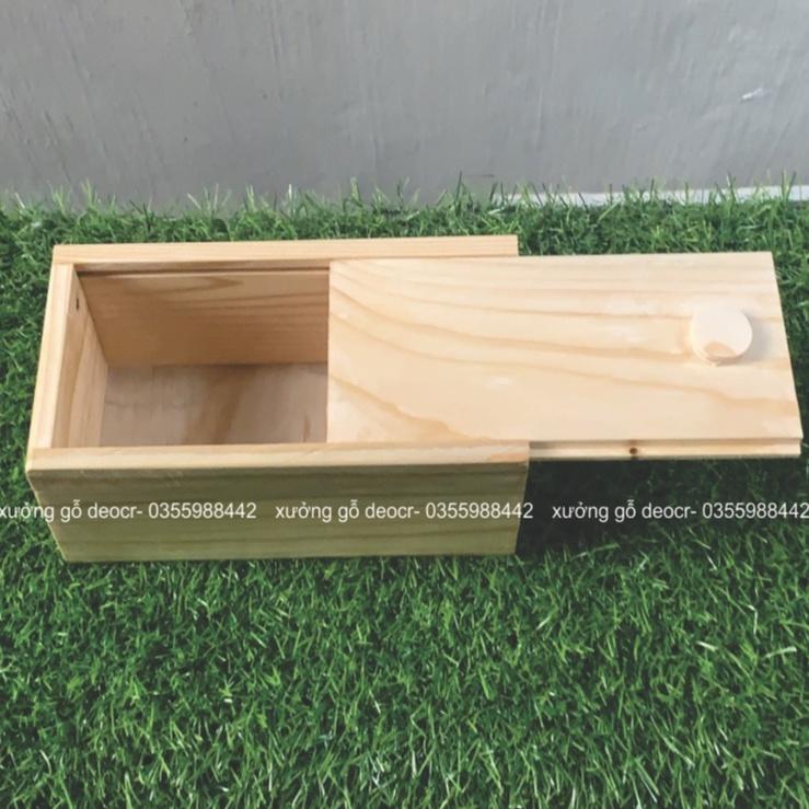 Hộp Gỗ Chữ Nhật Nắp Trượt, Hộp Gỗ Quà Tặng Đựng Đồ Đa Năng- Woody Box