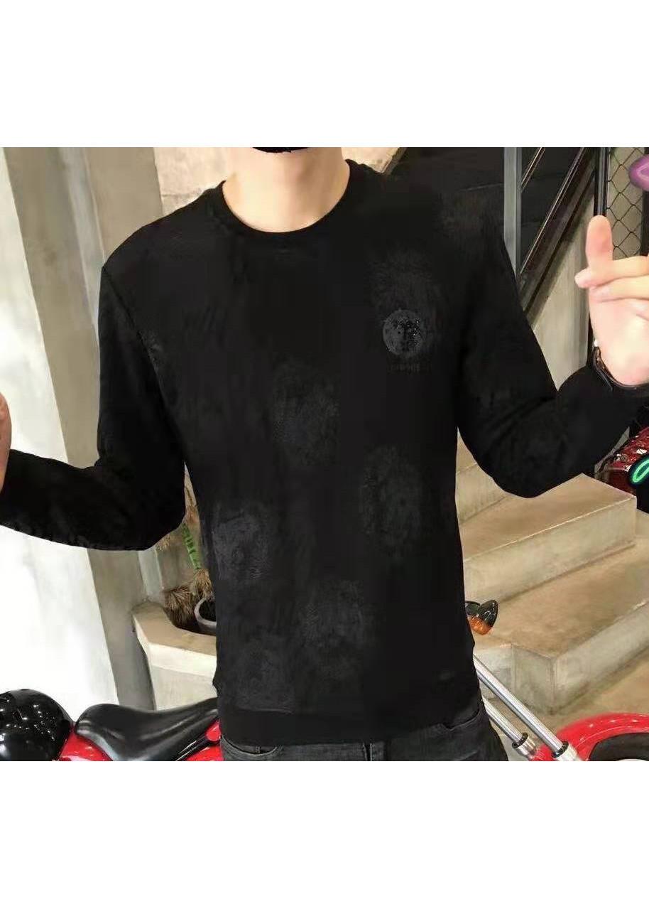 Áo thun Nam dài tay thêu họa tiết chìm chất vải cotton cao cấp thoải mái hợp thời trang - HOT TREND