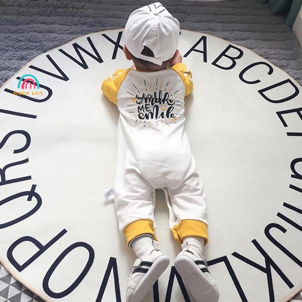 Bộ bodysuit nỉ dài tay kiểu dáng thể thao cho bé BL20009
