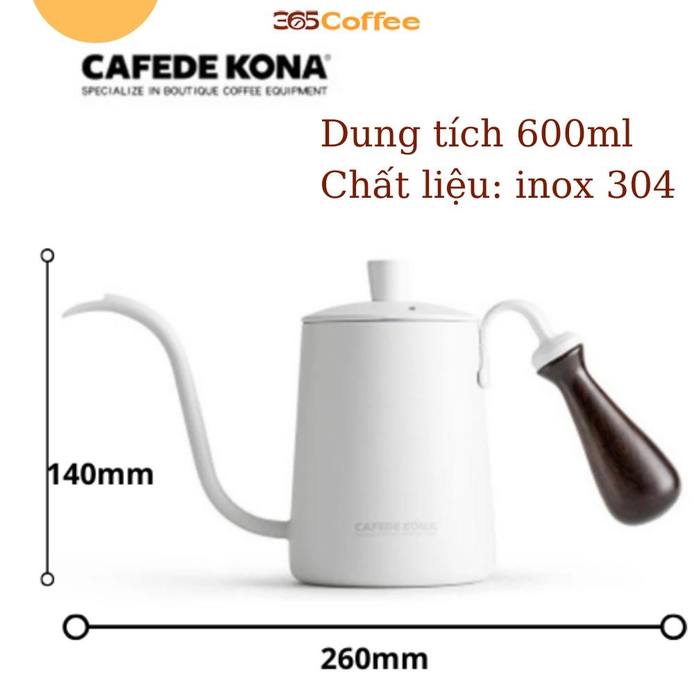 Bộ pha Pour over bình, phễu V60, ấm vòi ngỗng Cafede Kona – Chính hãng