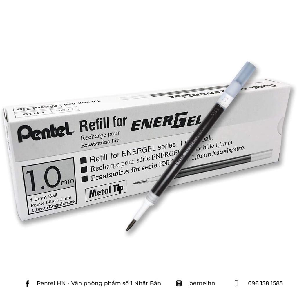 Ruột Bút Bi Nước Pentel LR10 Ngòi 1.0mm | Ngòi Bút Pentel Energel Chính Hãng | 3 Màu Mực Xanh/ Đen/ Đỏ |Siêu Nhanh Khô |