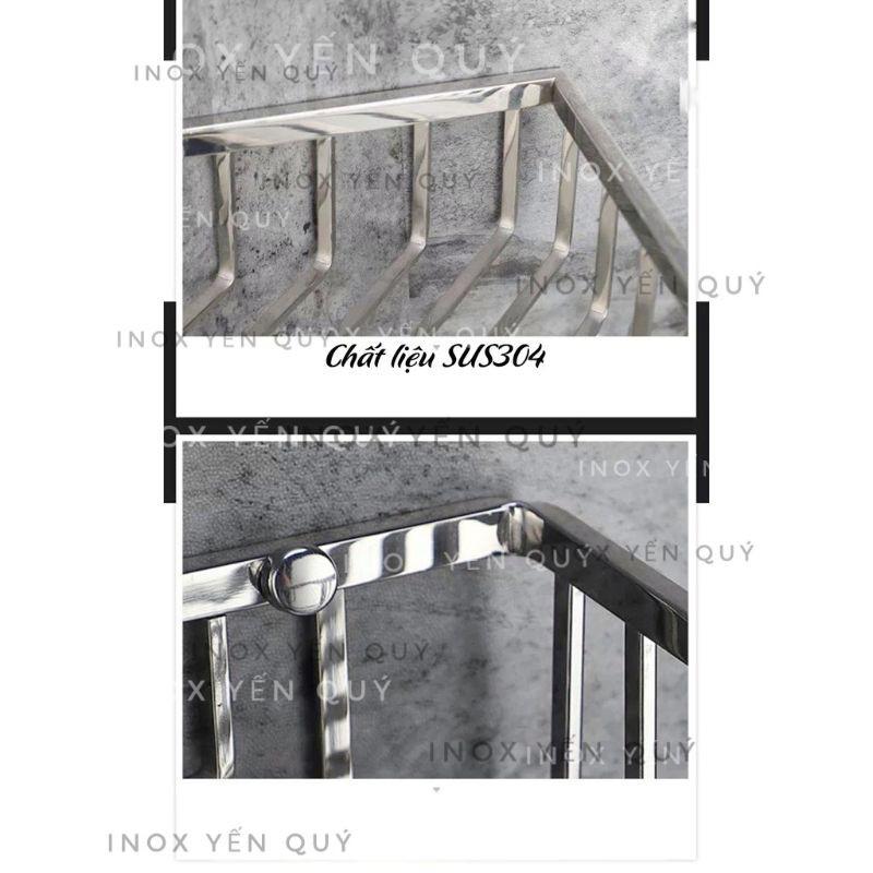 KỆ GÓC INOX 2 TẦNG INOX 304