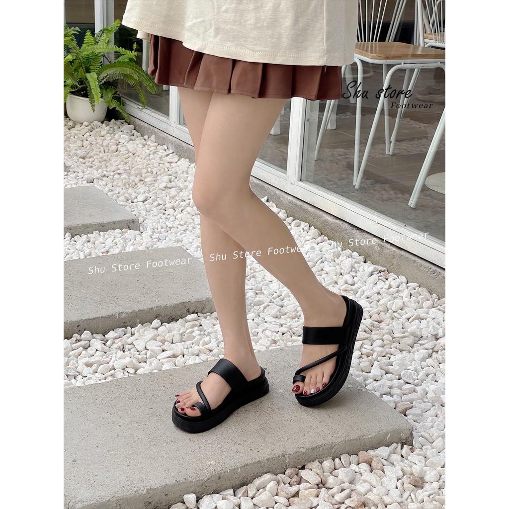 Dép xỏ ngón quai ngang mãnh chất da mềm mịn thời trang năng động trẻ trung xinh xắn cho nàng