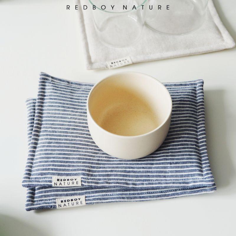 Miếng lót ly vải linen size lớn