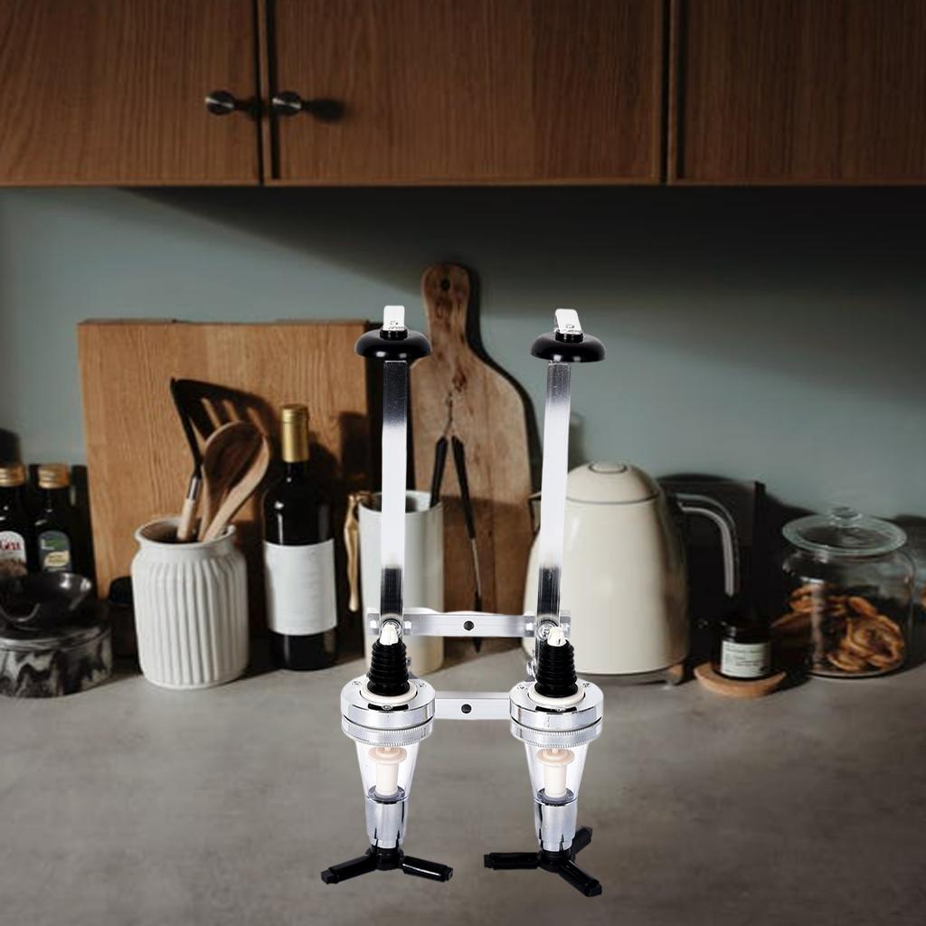 Portable   Dispenser Cocktails Drinks Bracket Rack Bar 2 Bottle