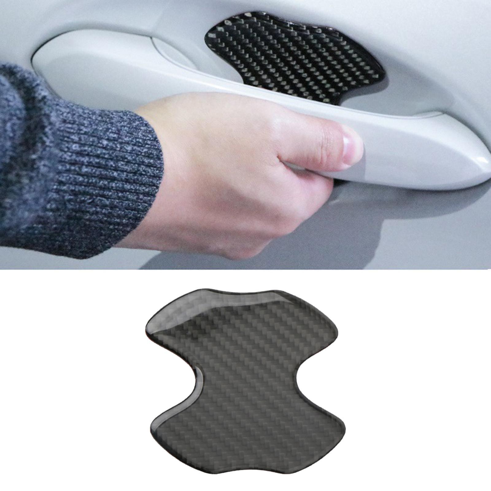 Carbon Fiber Car Door Handle Films Anti-Scratch Sticker Carbon Fiber Black