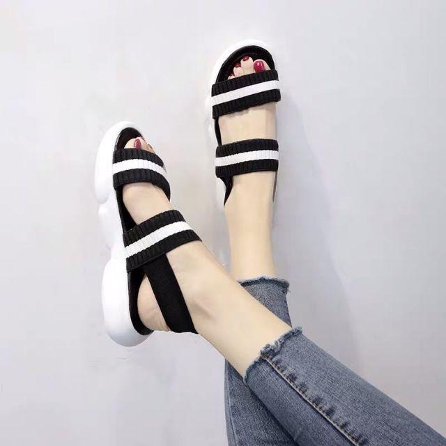 Giày sandal quay chun len hàng QC cao cấp