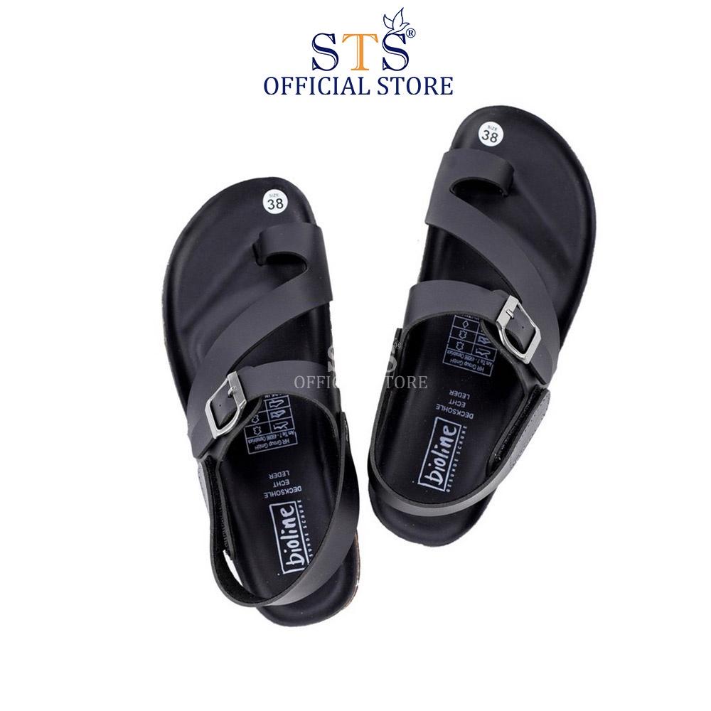 Dép Sandal Đế Trấu Birken xỏ ngón quai chéo đi biển đi chơi Da PU cao cấp hàng xuất khẩu siêu bền STPU24