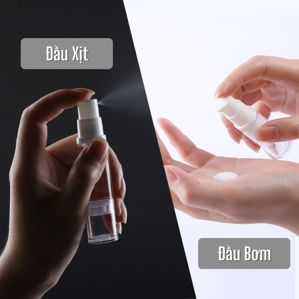 Lọ chiết mỹ phẩm serum lotion sữa rửa mặt hút chân không Minisize