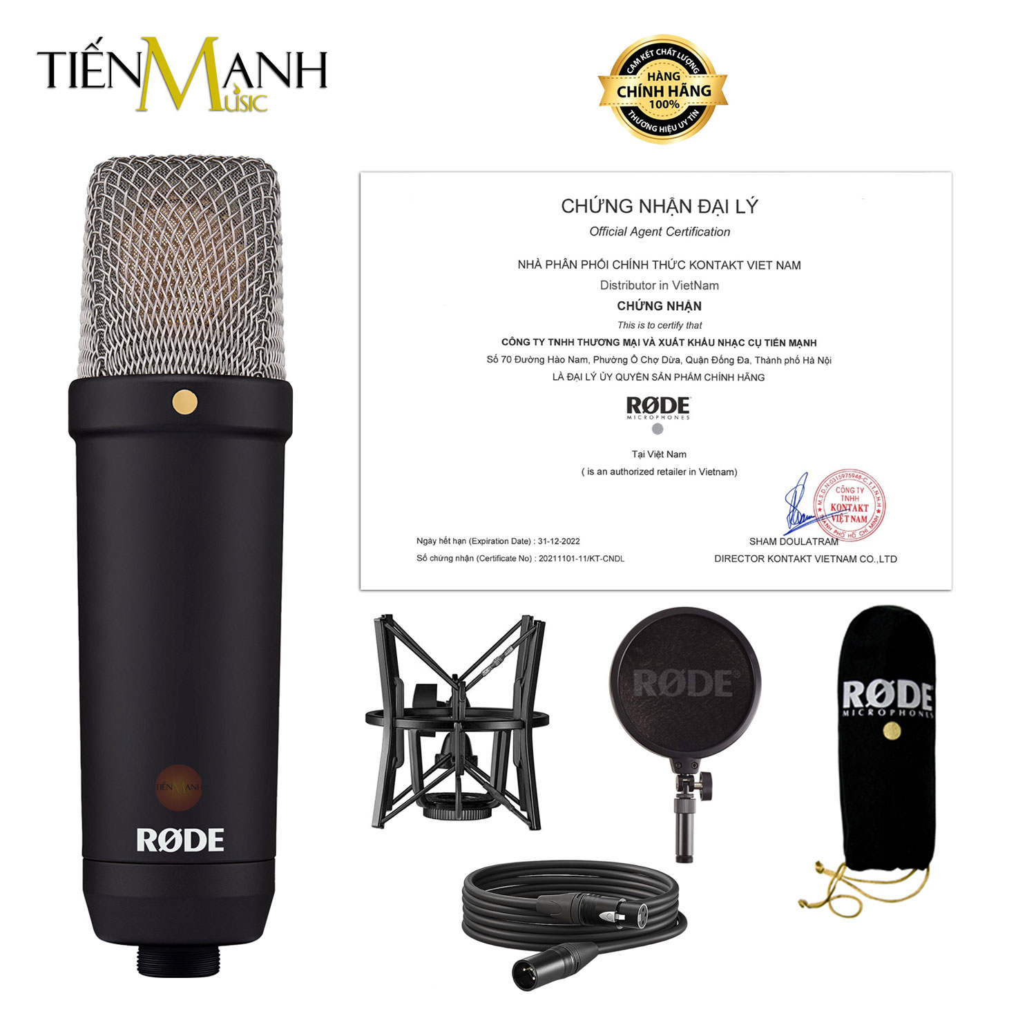 Micro Rode NT1 Signature Series - Mic Thu Âm Condenser Livestream Phòng Thu Studio Microphone Hàng Chính Hãng