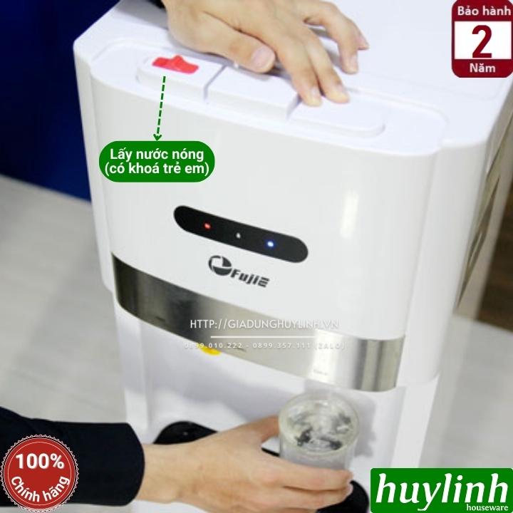 Cây nước nóng lạnh 3 vòi Fujie WD6500C - Làm lạnh bằng block - Hàng chính hãng